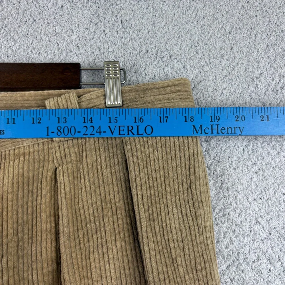 Giorgio Armani Corduroy Pants Mens 36x32 Beige Brown Pleated Italy Vintage Y2K
